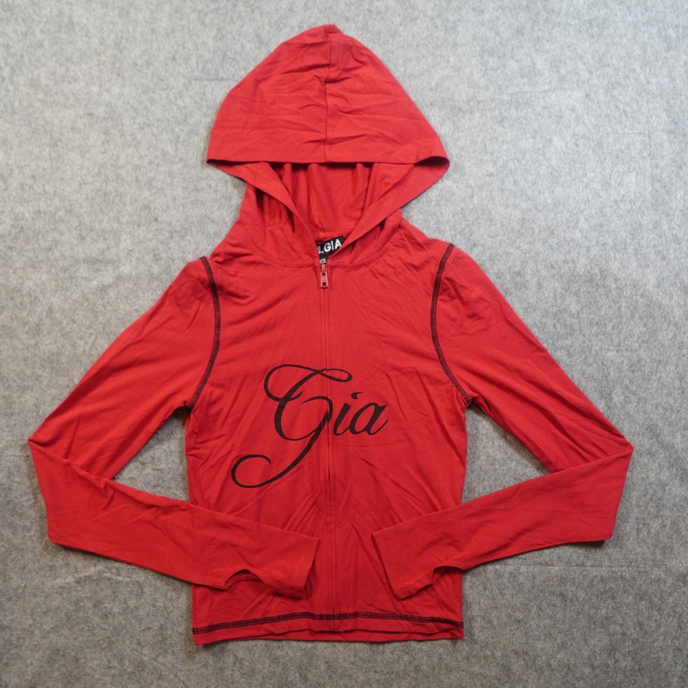 I.AM.GIA Red Hoodie Jacket with 'Gia' Script